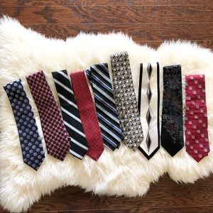 Bundle of 9 Men’s Silk/Polyester Ties